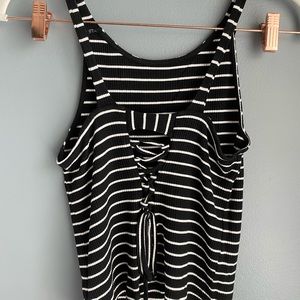 Lace Up Back Tank Top